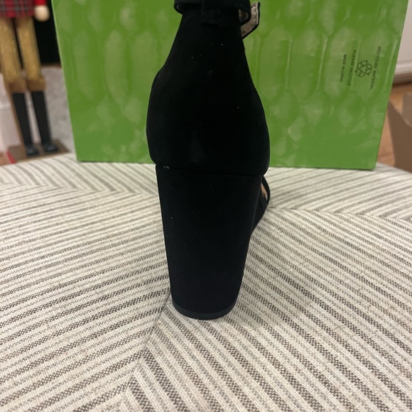 Sam Edelman Neesa, Black Suede Size 6 1/ 2 Women’s Wedge Sandal. New in Box. - Picture 3 of 5